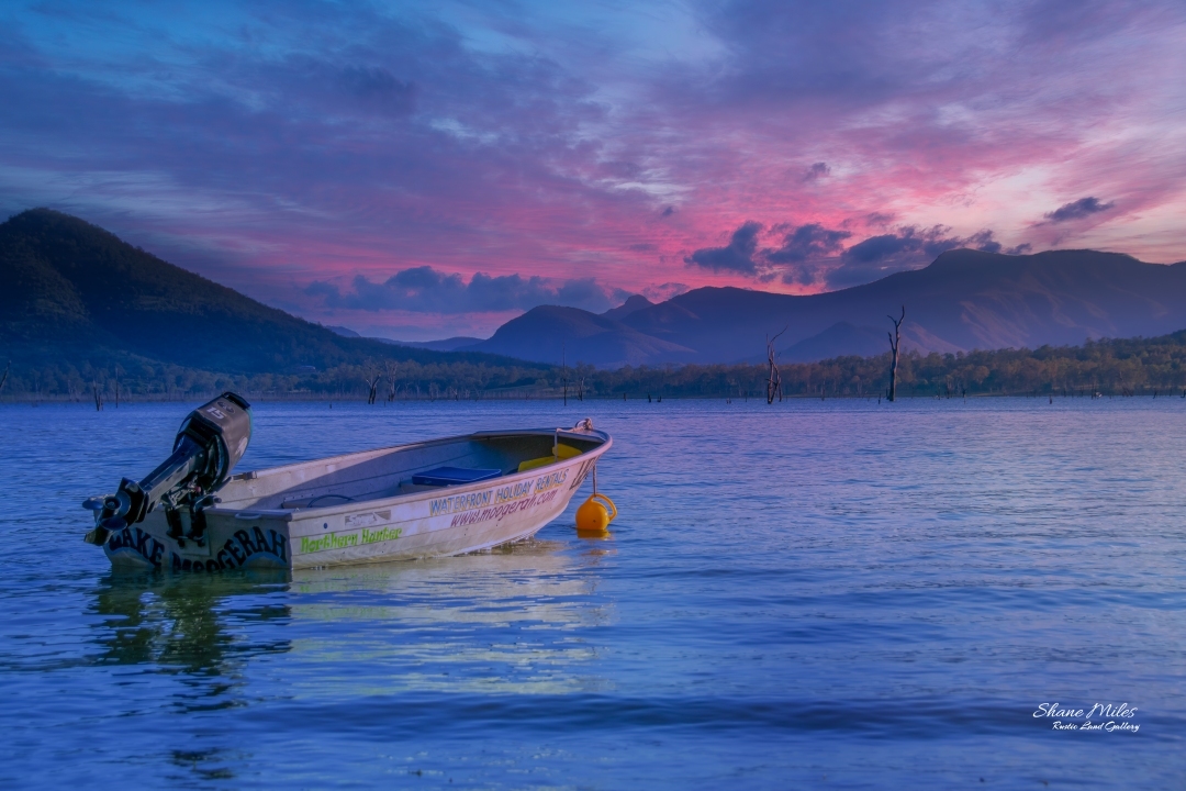 Sunset Lake Moogerah, Queensland Australia.