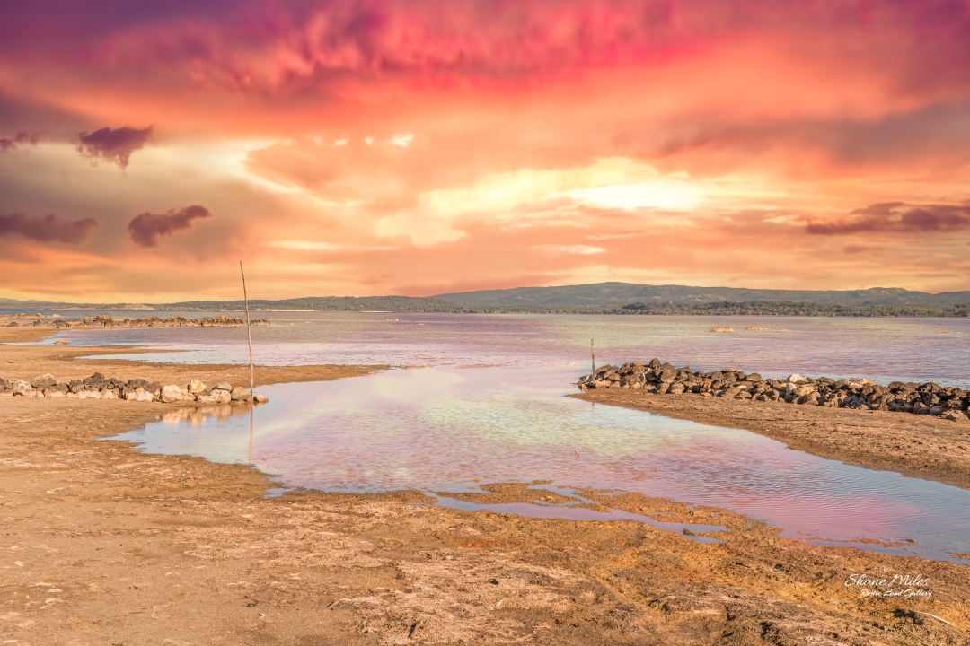 Sunset over fishermans inlet South West, Western Australia.